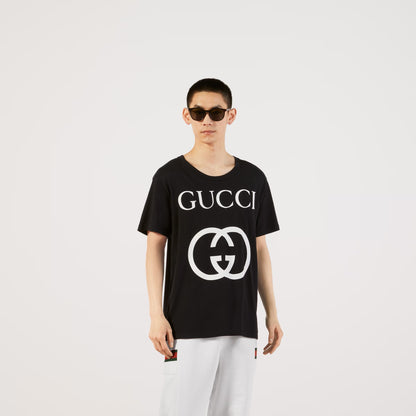 GG Interlocking Black Oversize T-shirt