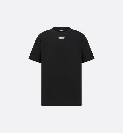 Relaxed Fit Black T-shirt with Tag