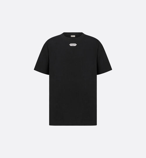 Relaxed Fit Black T-shirt with Tag