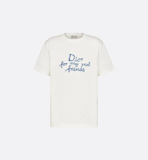 Hylton Nel For My Real Friends Embroidered White T-shirt