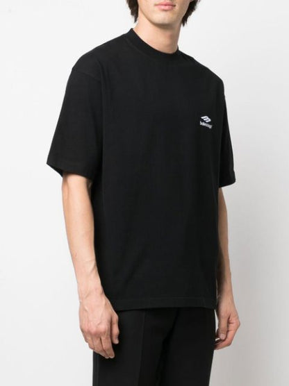 BLCG logo-print round-neck Black T-shirt - Styledistrict