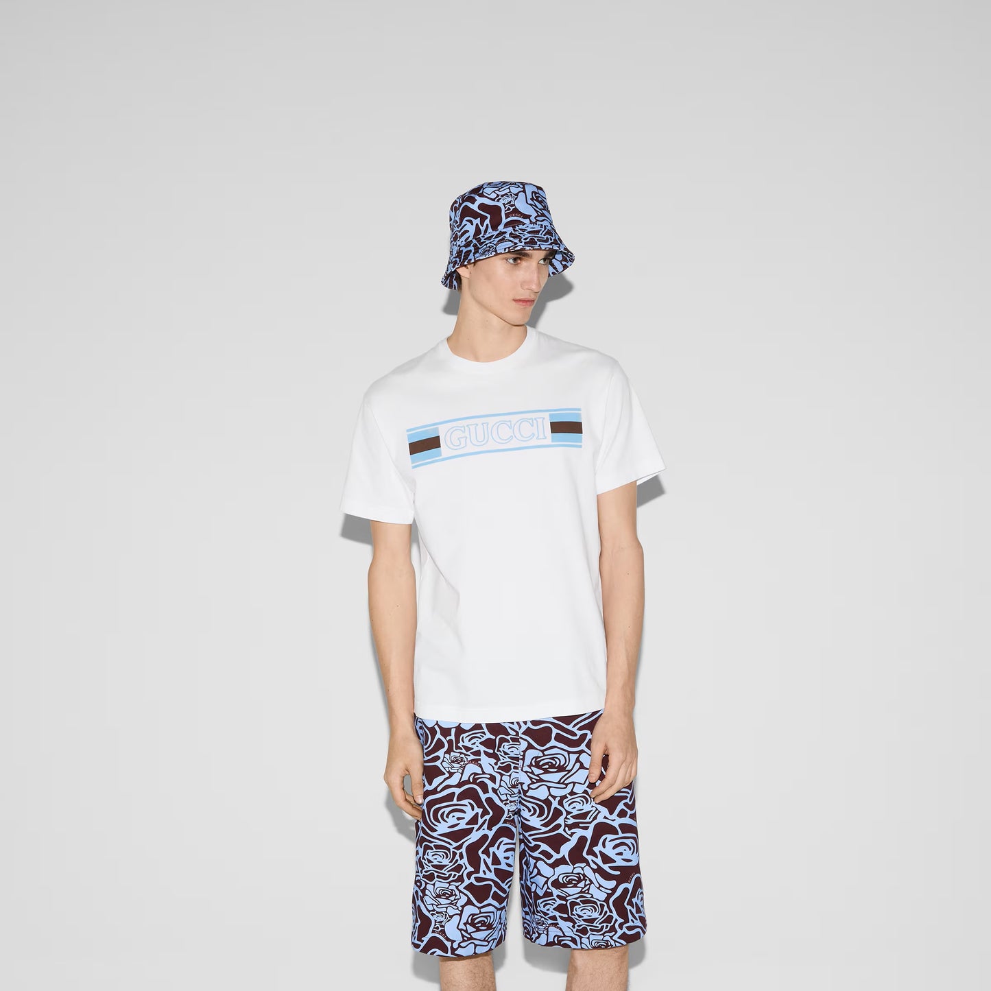 Printed Cotton Jersey White T-shirt