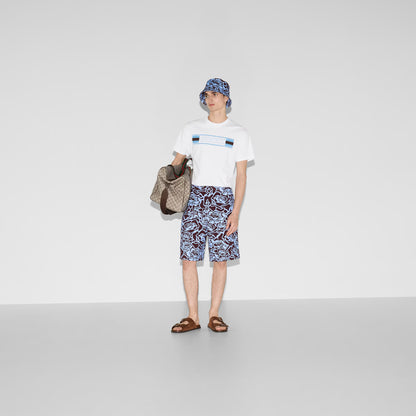 Printed Cotton Jersey White T-shirt