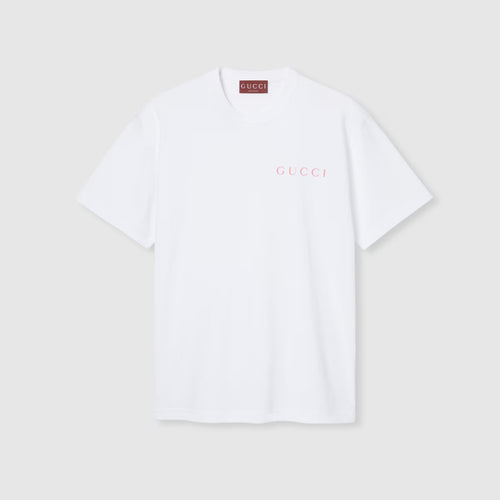 Printed Cotton Jersey White T-shirt