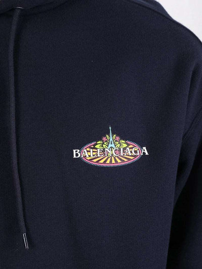 BLCG Bonjour Navy Blue Hoodie - Styledistrict