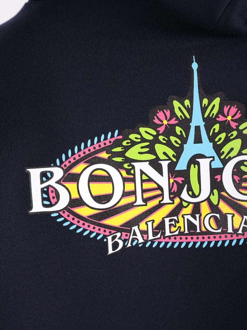 BLCG Bonjour Navy Blue Hoodie - Styledistrict