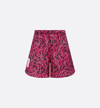 Black and Red Allover Coral Motiff Set