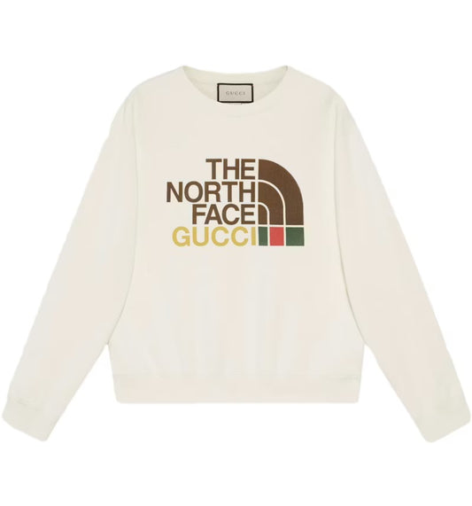 Web print White Cotton Sweatshirt