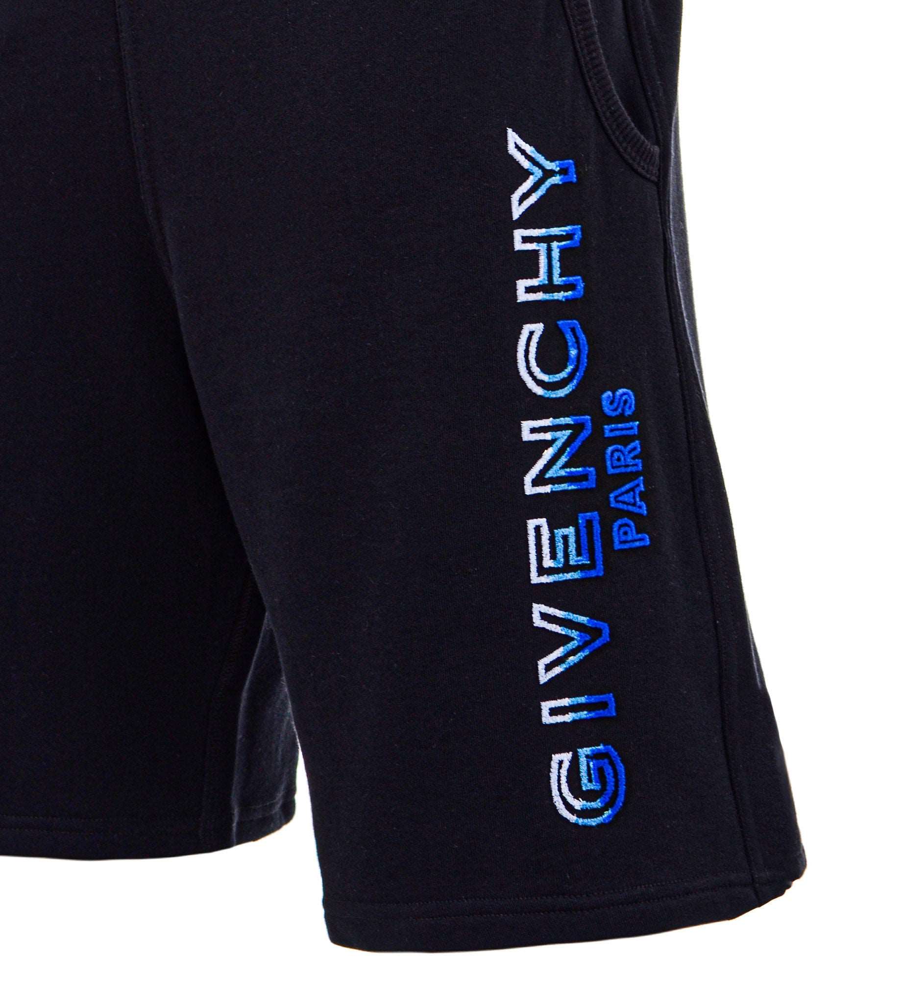 GVNCH Logo printed black track shorts - Styledistrict