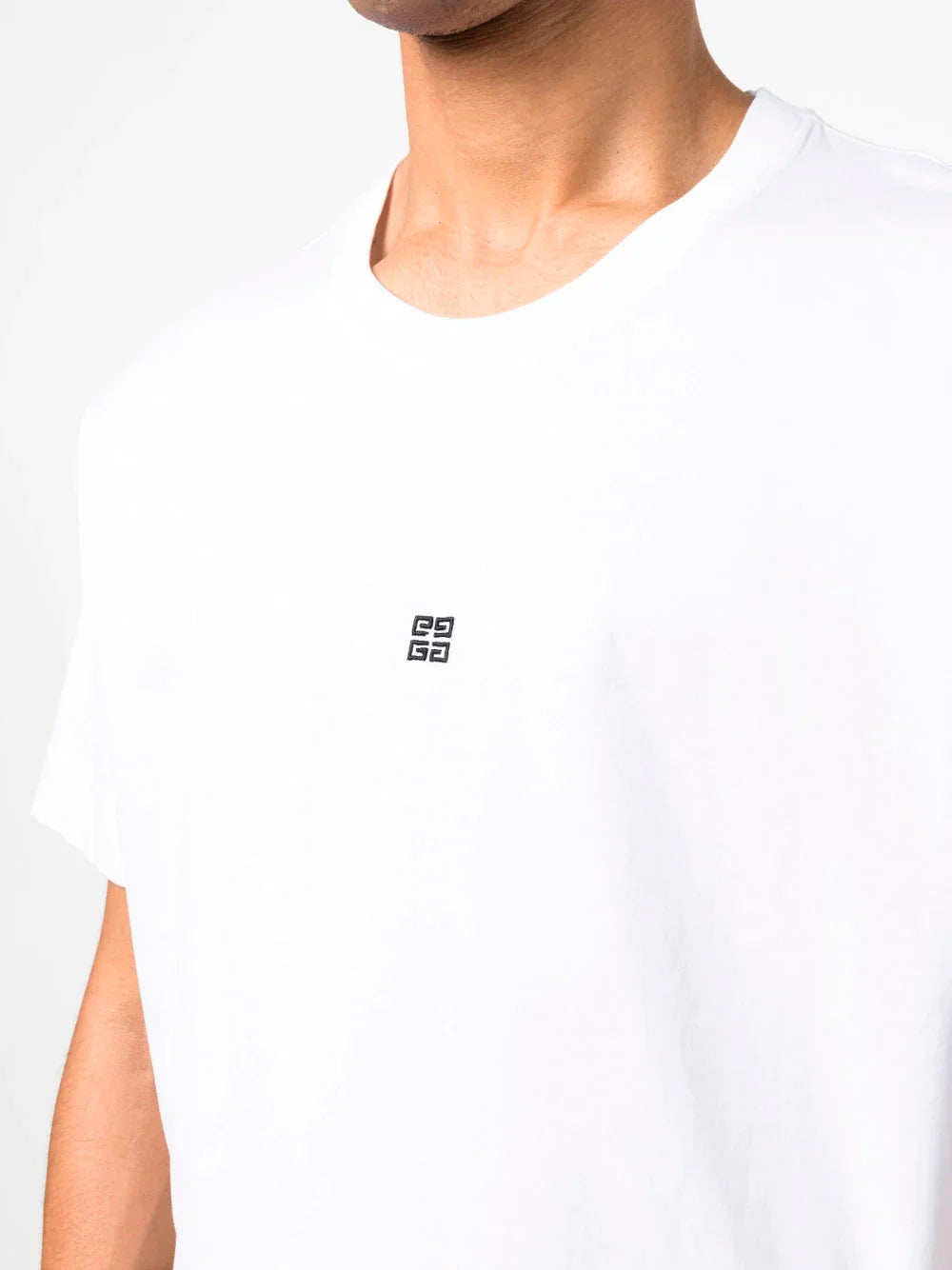 4G EMBROIDERED WHITE T-SHIRT - Exclusive Wear