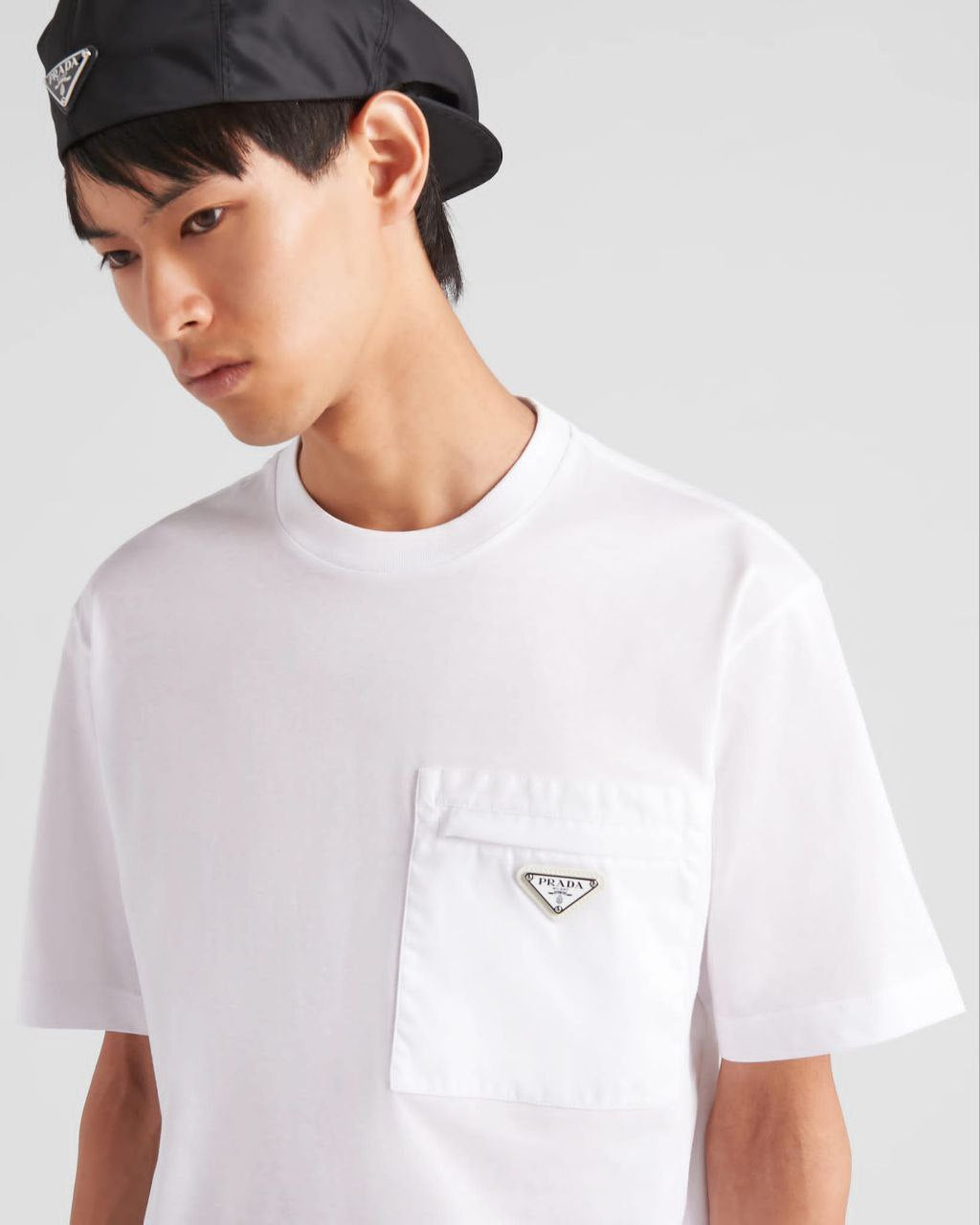 White Logo Plaqué Pocket T-shirt