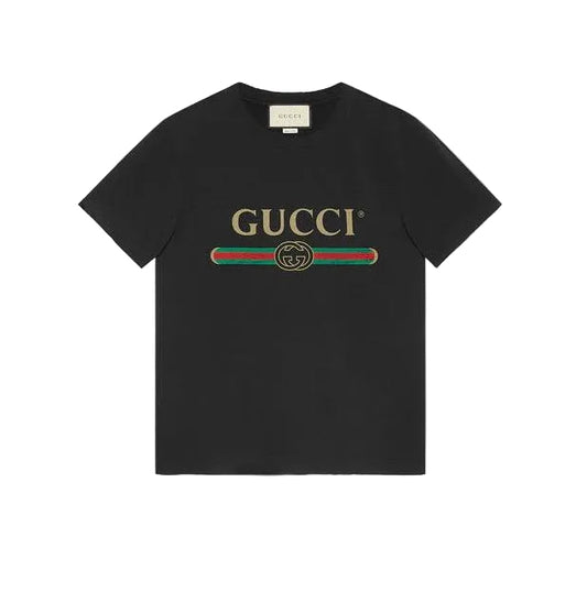 Washed Black Cotton T-shirt