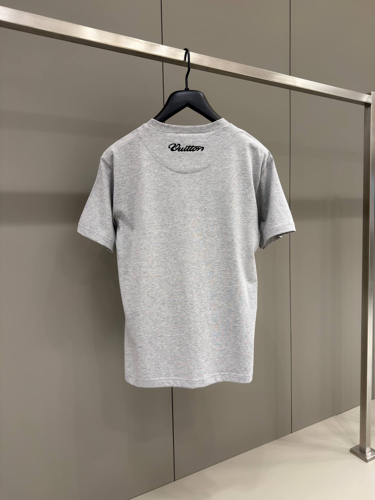 Signature Patches Grey Cotton T-shirt