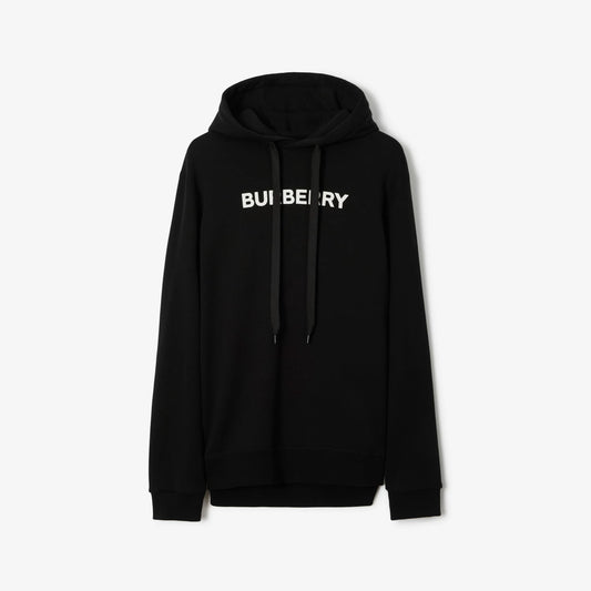 Oversize Black Cotton Hoodie