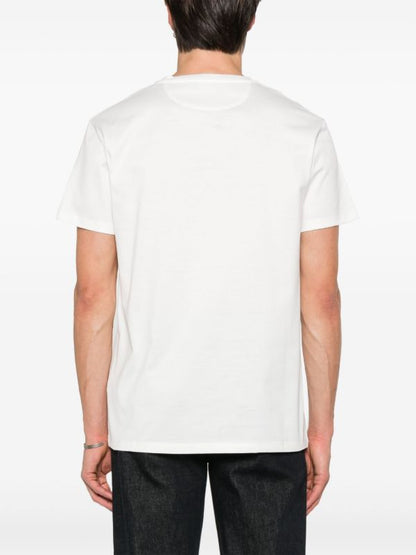 White T-shirt with Triple FF Embossed Embroidery