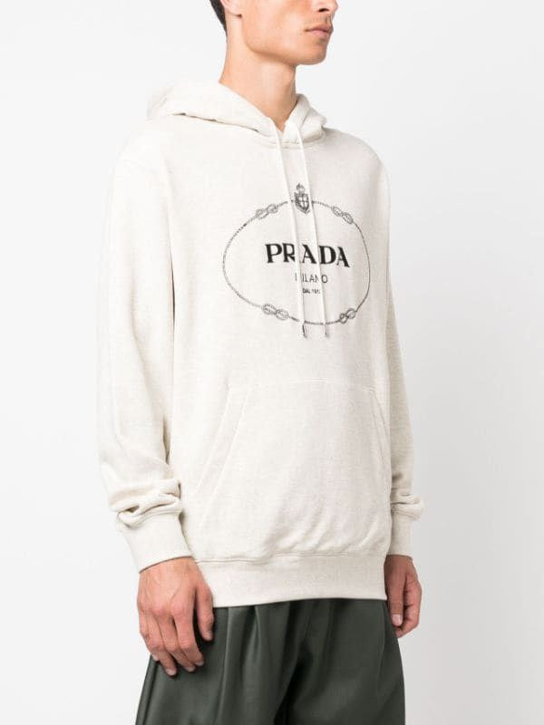 Logo Print Cotton Hoodie