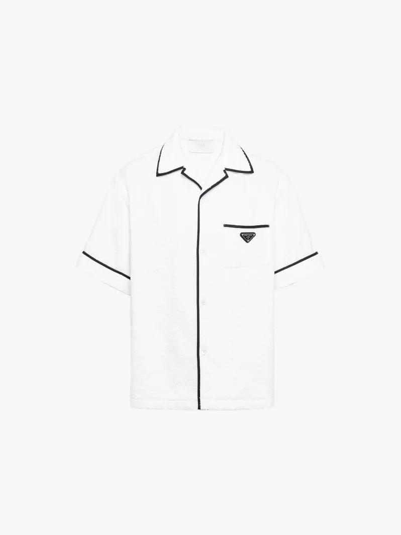 White Cotton Bowling Shirt