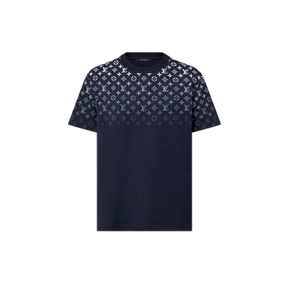 Gradient Navy Blue Cotton T-shirt