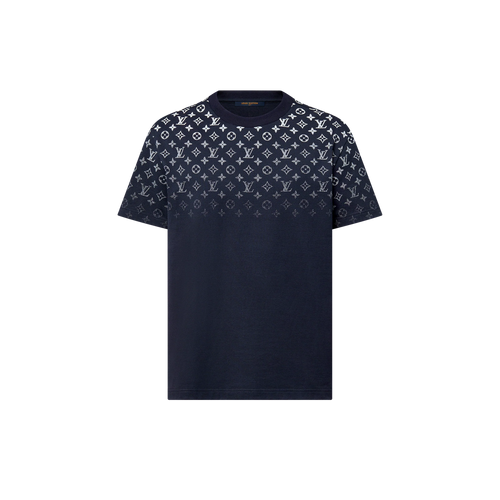 Gradient Navy Blue Cotton T-shirt