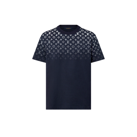 Gradient Navy Blue Cotton T-shirt