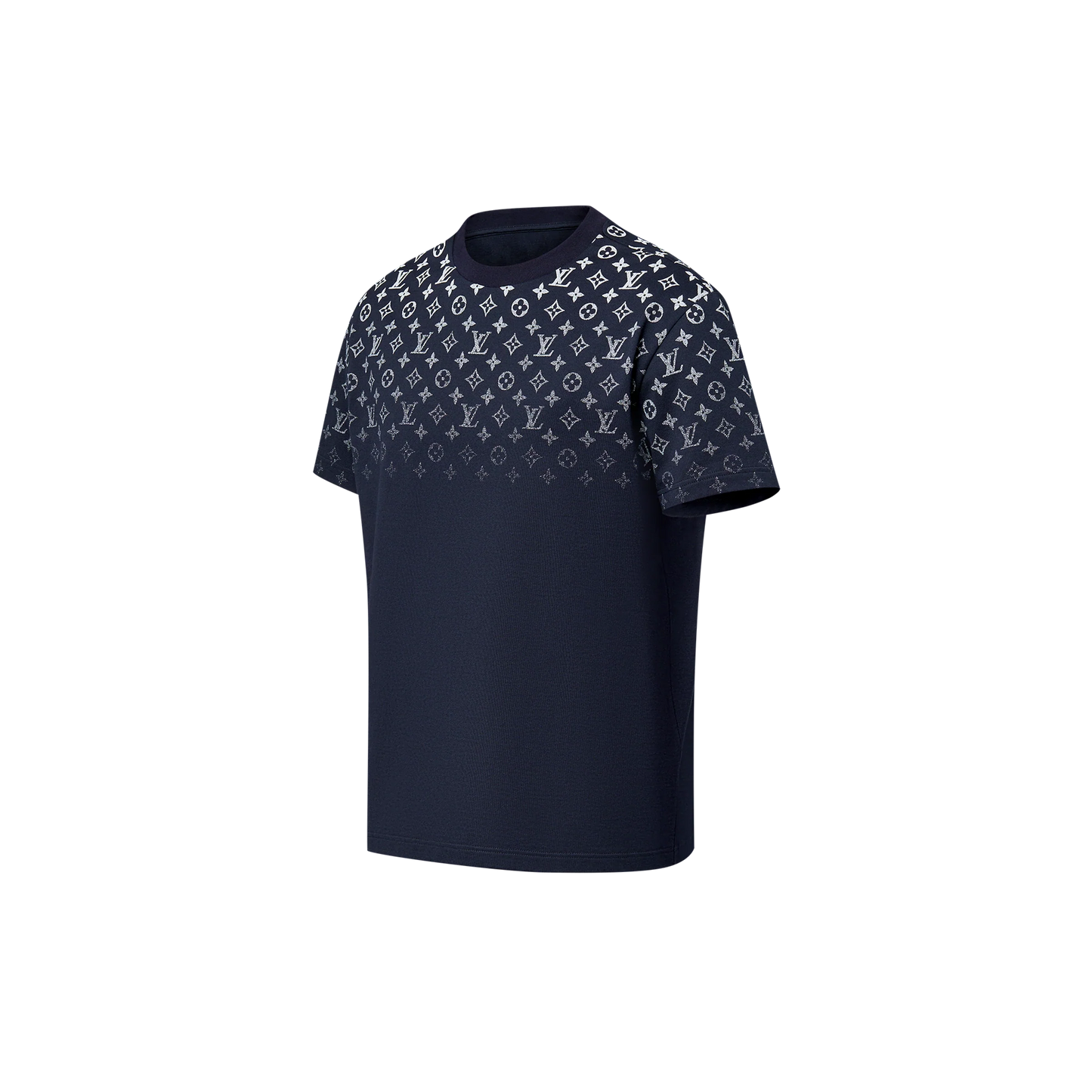 Gradient Navy Blue Cotton T-shirt