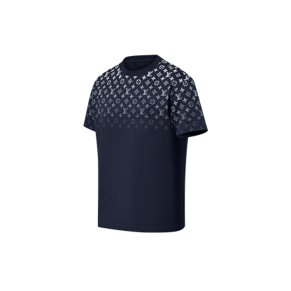 Gradient Navy Blue Cotton T-shirt