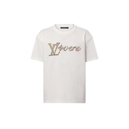 Lovers Embroidered White T-shirt