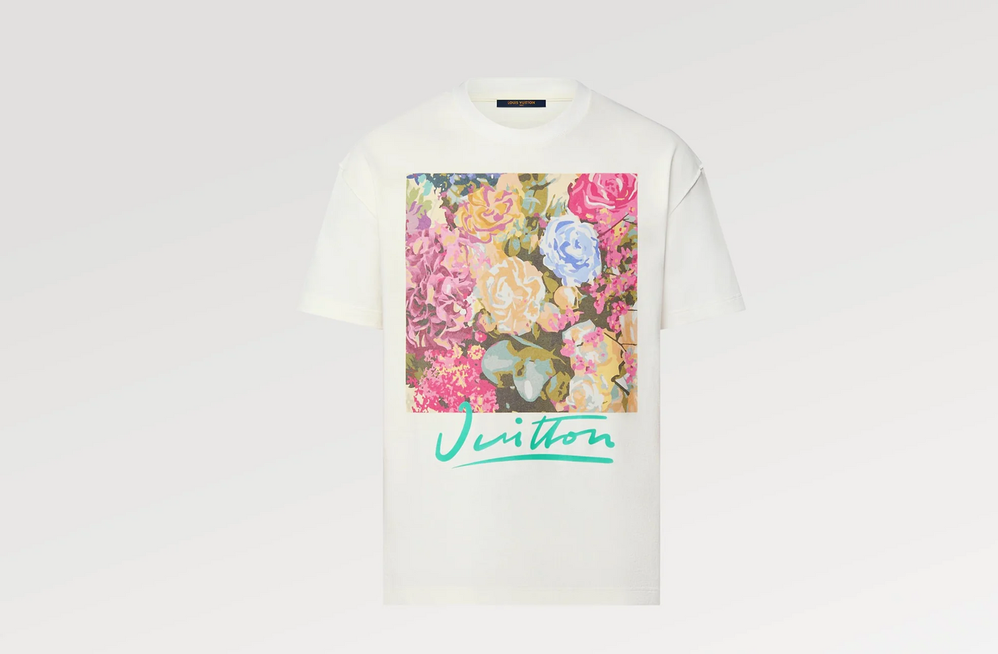 Flower Tepestry Print White T-shirt