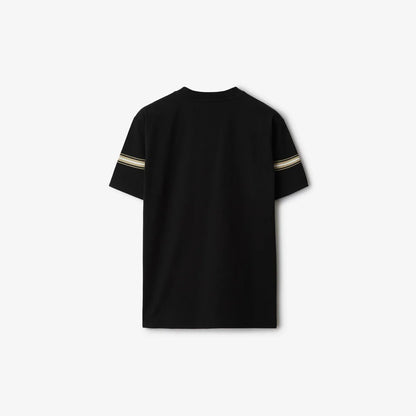 Striped Black Cotton T-shirt