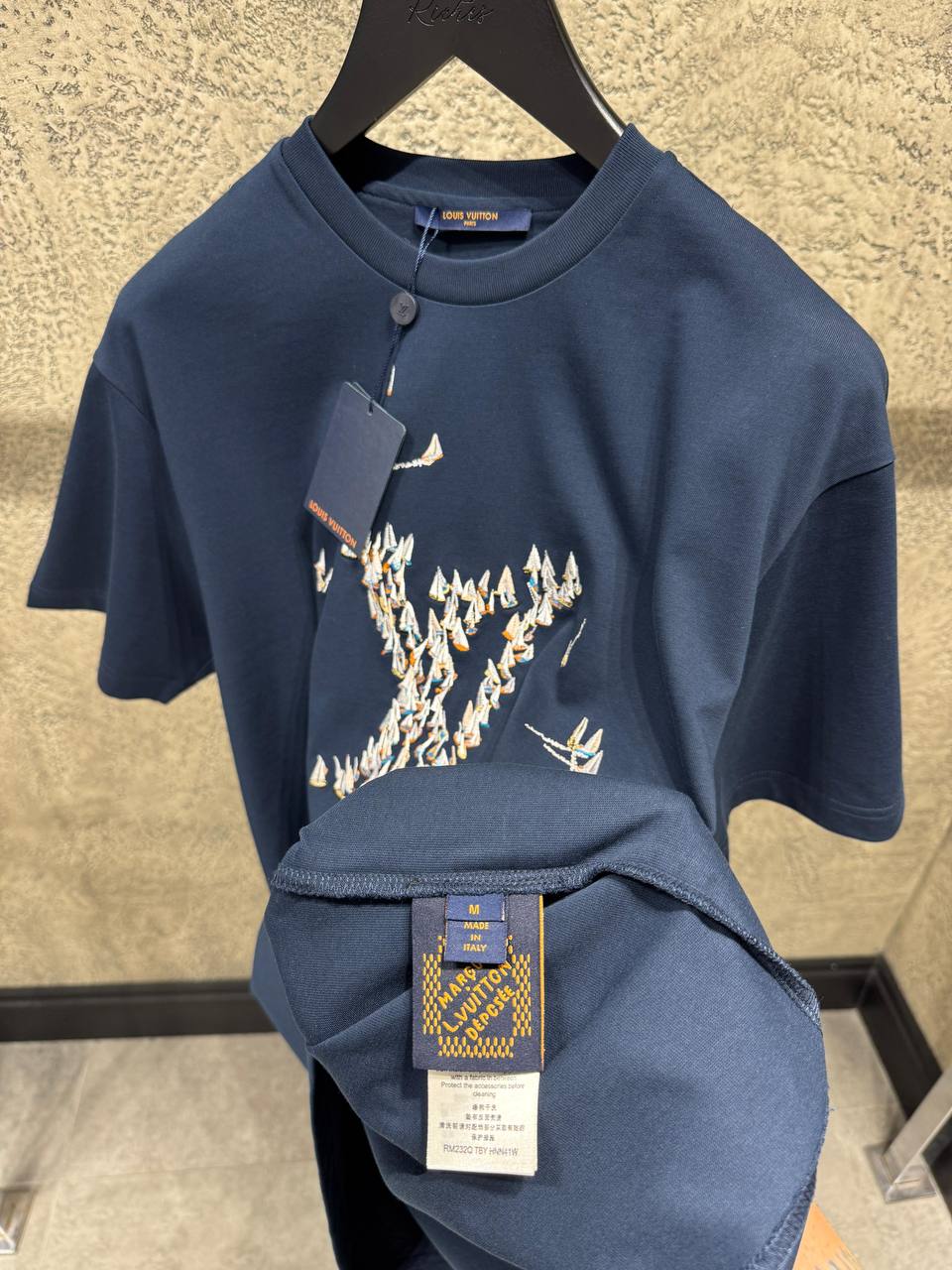 LV Regatta Motif Blue T-shirt – VOOXBG LV Regatta Motif Blue T-shirt – VOOXBG