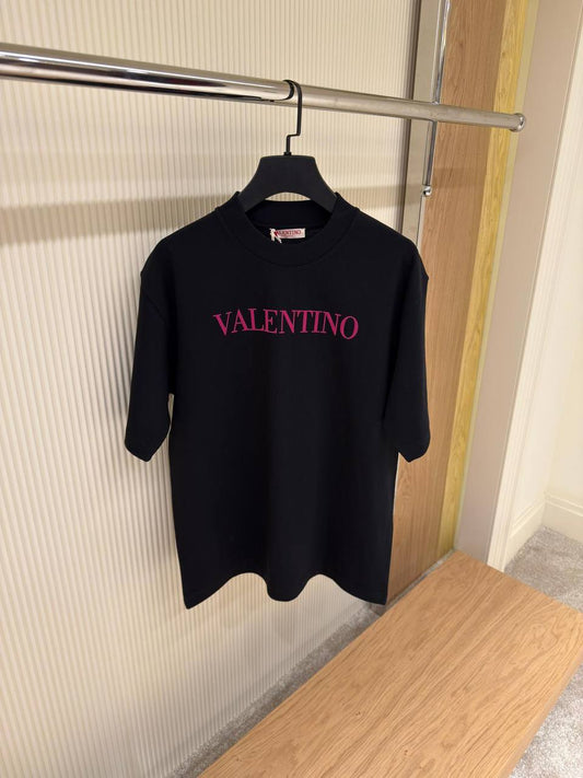 Black Cotton T-shirt with Print
