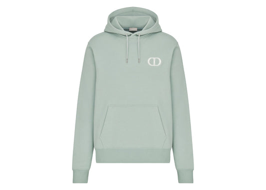 CD ICON MINT GREEN COTTON FLEECE HOODIE