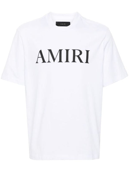 Logo Print White Cotton T-shirt