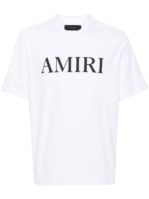 Logo Print White Cotton T-shirt