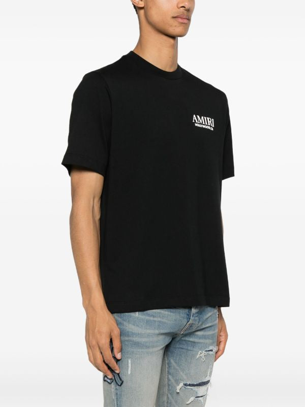 Bones Stacked Black Cotton T-shirt