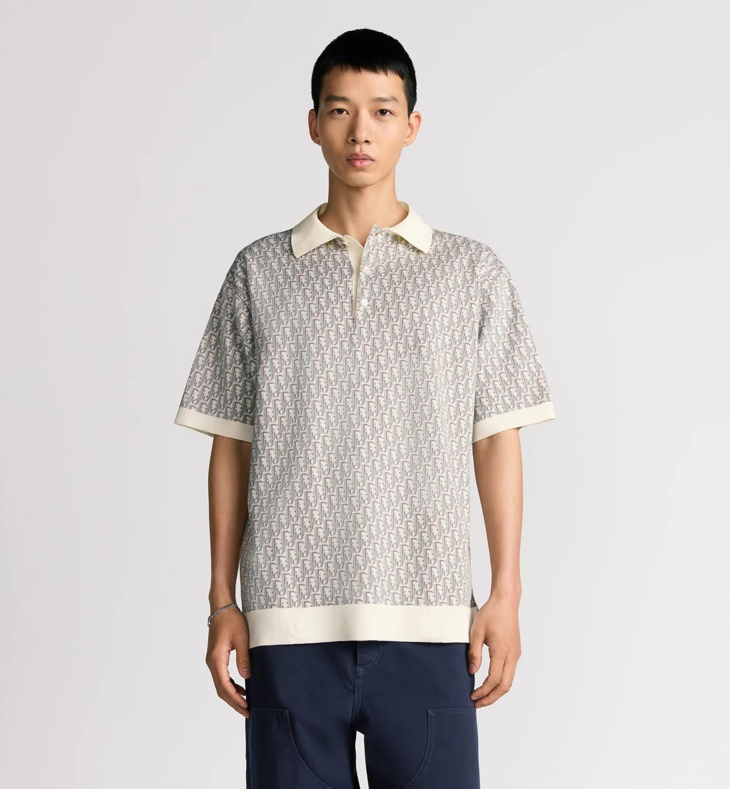 Oblique Beige Polo Shirt