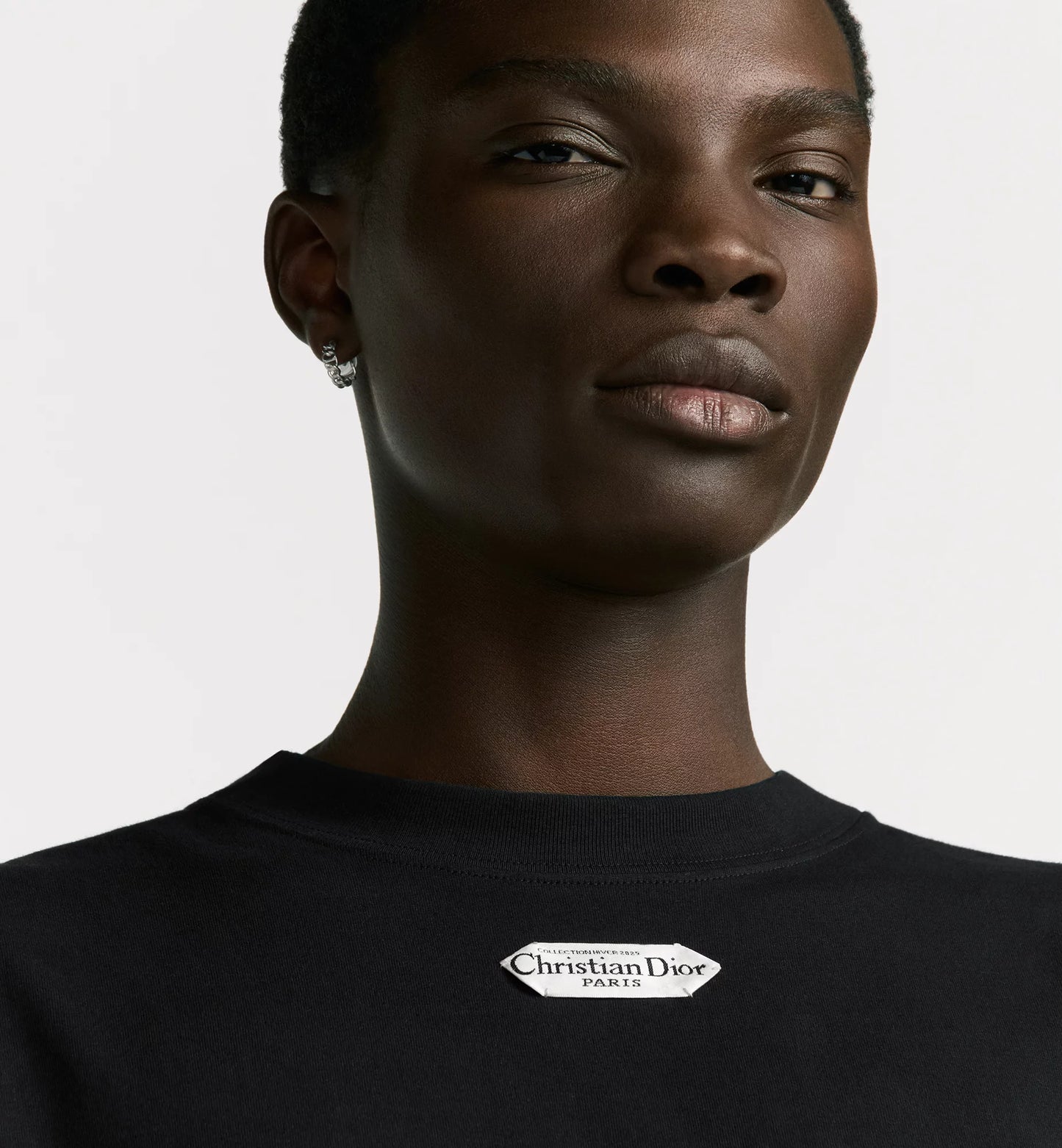 Relaxed Fit Black T-shirt with Tag