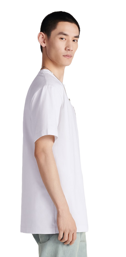 CD INTERLACED RELAXED FIT WHITE T-SHIRT