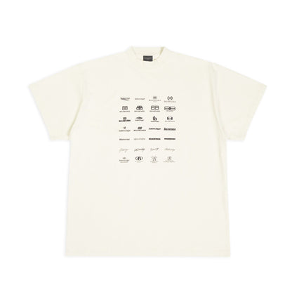 Archives Logos-print White Cotton T-shirt - Exclusive Wear