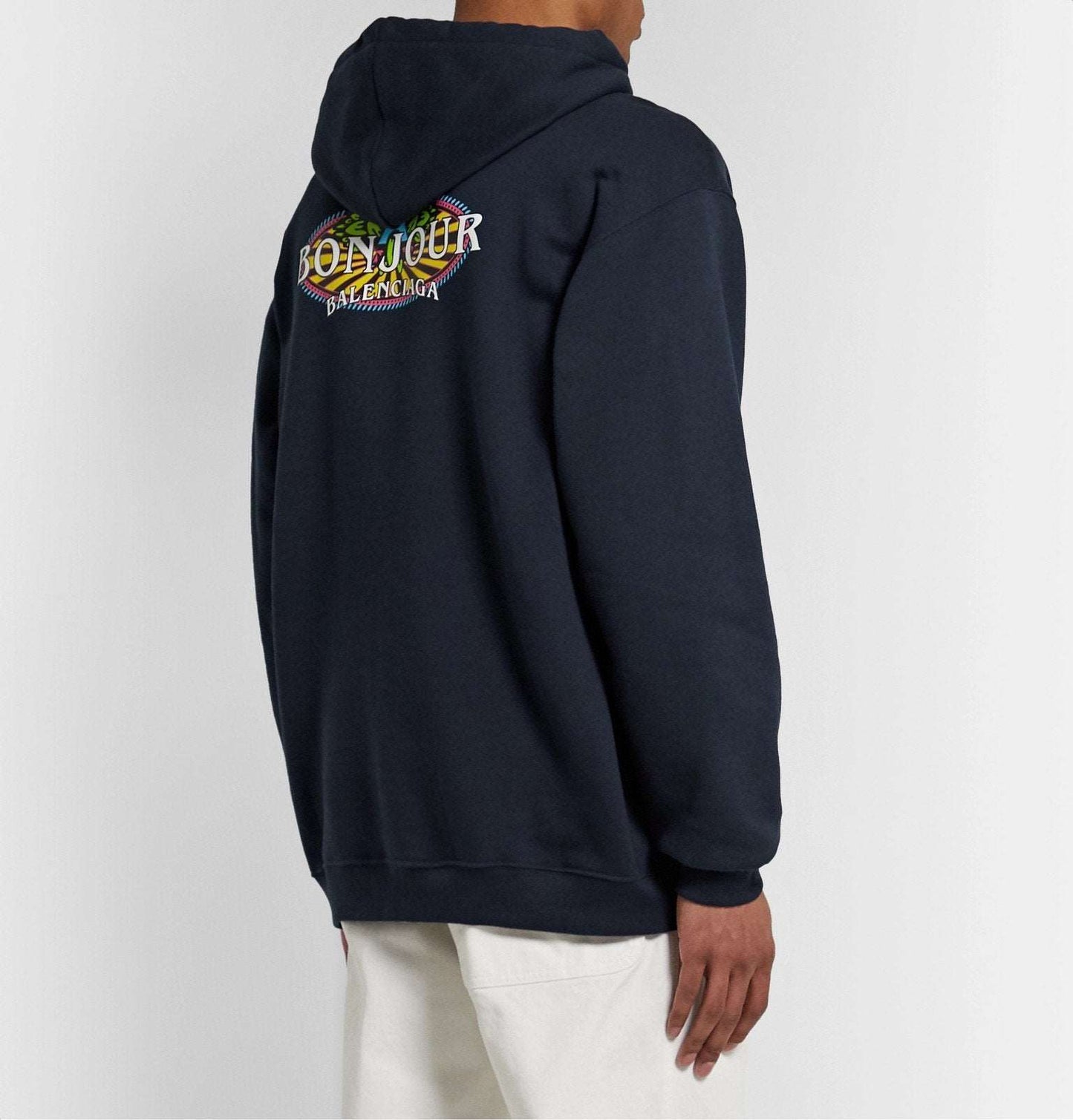 BLCG Bonjour Navy Blue Hoodie - Styledistrict