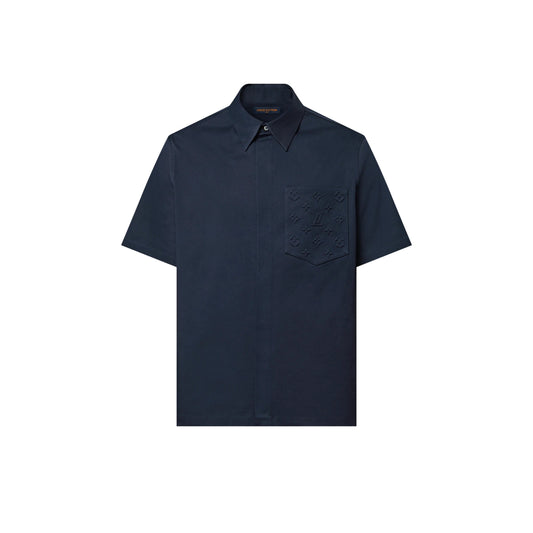 Monogram Pocket Blue Shirt