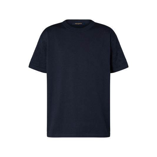 Monogram Short-Sleeved Crewneck Black T-shirt - Exclusive Wear