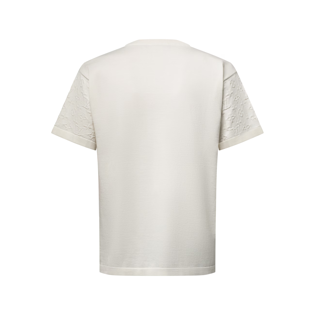 Monogram Short-Sleeved Crewneck White T-shirt - Exclusive Wear