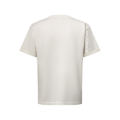 Monogram Short-Sleeved Crewneck White T-shirt - Exclusive Wear