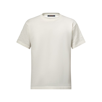 Monogram Short-Sleeved Crewneck White T-shirt - Exclusive Wear