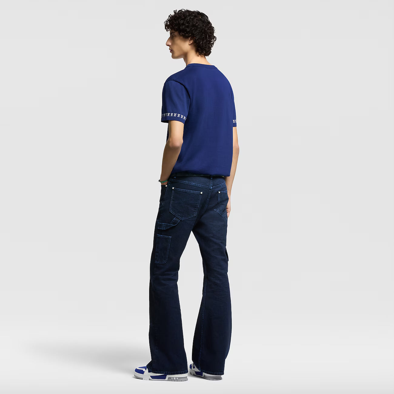 Signature Short-Sleeved Knitwear Indigo Blue T-shirt