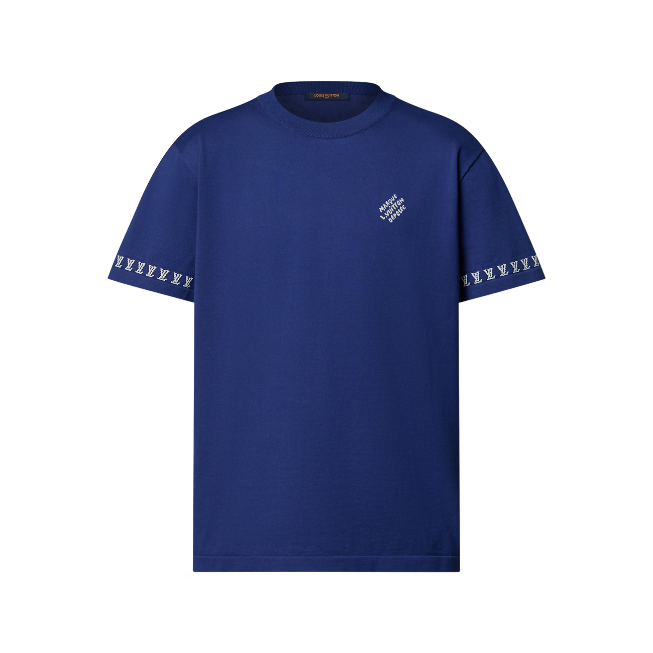 Signature Short-Sleeved Knitwear Indigo Blue T-shirt