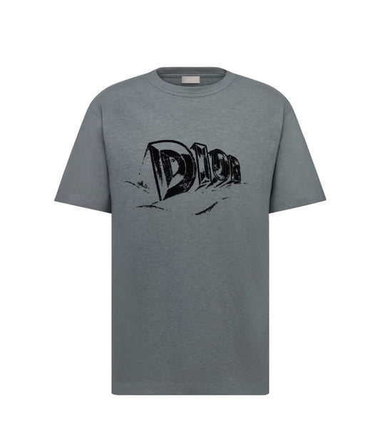 SLUB COTTON JERSEY GREY T-SHIRT