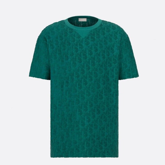 Oblique Relaxed Fit Green T-shirt