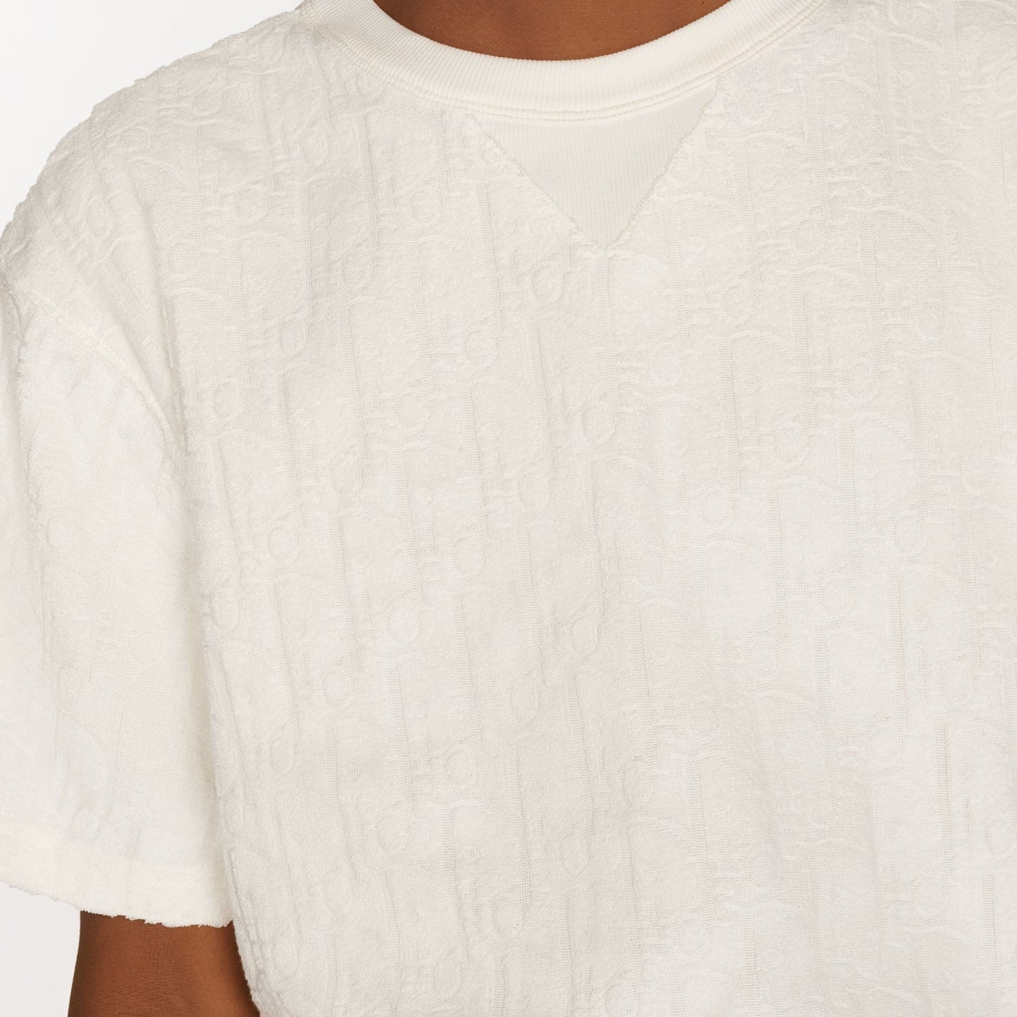 Oblique Relaxed Fit White T-shirt